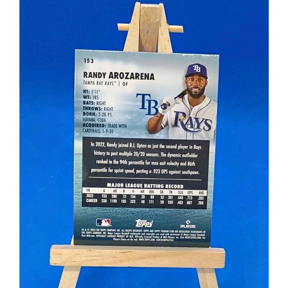 2023 Topps Stadium Club - Randy Arozarena #153 - Picture 6 of 6